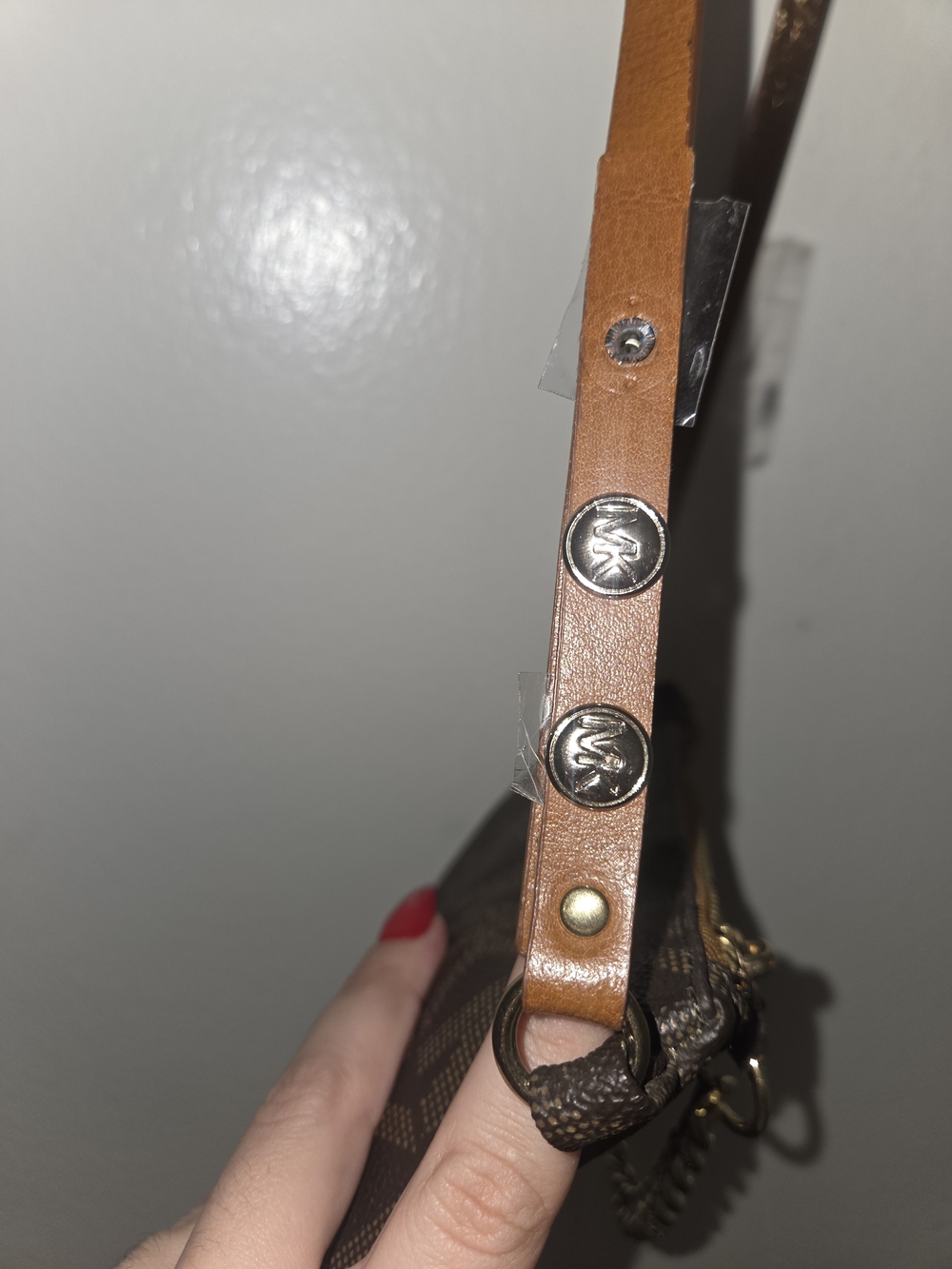 Michael Kors Brown Logo Belt Bag with Gold Chain Strap - Picture 4 of 5